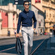 Mr. Bu Spring y Autumn Style Camiseta de algodón puro de manga larga para hombres Patented Ocho Caracter Business Business Clothing Casual Men's YS11972 Deep Sea Blue 3xl (190)