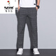 Woodpecker (Tucano) Tennisplaidhose koreanischer Stil Trendy Lose Long Hosen Herren Frühling und Sommer gestreiftes Casual Hosen KDKZ-6629 Black 34
