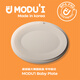 Modu'i Baby Mahlzeitplatte Modui aus Korea für Kinderplaid mit Abdeckung 2-teiliger Set von ergänzenden Utensilien Minzfarbe [DIN Teller + Versiegelte Abdeckung] importiert.