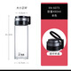 
Sino single-layer glass cup car-mounted men's large capacity portable tea cup with filter mesh thickened water cup XN-6075/6076 Glass cup: 6075-480ML+ cup set cup brush 360ML-695ML