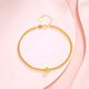 Zokai yellow 18K gold bracelet cat's eye gold bead bracelet simple and versatile birthday gift S01033