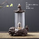 American and foreign new Chinese Zen backflow incense burner, glass cover, windproof, indoor household ornaments, sandalwood, agarwood, smoke, lotus base - Meditation Monkey King (choose carefully) 3