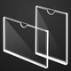 Masfor Acrylic Card Slot Transparent Announcement Display Board A5 148*210mm Horizontal Style (Double Layer)