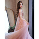Remtin evening dress 2024 new light luxury niche high-end heavy industry banquet temperament celebrity fairy sense host female picture color 3XL