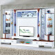 Hanchan TV Gabinete Combinación de gabinete de pared Combinación de pintura Sala de estar Modern Simple Simple Decorative Floor Gabinete 1.91 metros de largo 65 cm de ancho 2.05 metros de alto Modelo 695 Ebony ensamblado
