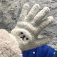 Nanmu Bear Gloves Women's Winter Cold-proof and Warm Cute Cotton Gloves Girls' Winter Plush Velvet Men's Cycling Windproof and Freeze-proof Bear Gloves White