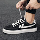 
Lunga men's shoes for spring and summer breathable board shoes for men's trendy sports casual shoes versatile ice silk canvas shoes for work and work shoes YJ-689 black 40
