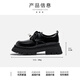 Fan Xiaoru black leather shoes for women's thick sole British style versatile retro college style single shoes autumn new Mary Zhen loafers size 38