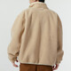 Nike (Nike) jacket men's 2025 spring new imitation lamb velvet outdoor fitness sportswear warm and comfortable stand collar casual clip FZ6194-126 light khaki new year model L