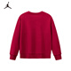 NIKE JORDAN Nike AJ boys' sweatshirt, plus velvet to keep warm, 2025 winter new comfortable children's clothes, Jester Red 120/60 Recommended height 110-116cm