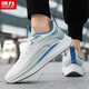 Warrior sports shoes for men, comfortable and lightweight running shoes, breathable fly-knit men's shoes G497C white/green 43