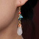 Tongrubi Chinese retro style Hetian jade earrings earrings enamel painted Chinese earrings cheongsam tassels golden CP695-Bird-Bird Earrings