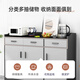 Yijiamu light luxury dining side cabinet cupboard living room wall storage cabinet multi-function storage cabinet modern simple tea cabinet wine cabinet [classic two doors and two draws] 80*38*80CM self-assembled
