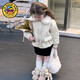 G.duck Girls' Cotton Clothes Winter Clothes 2025 New Western Style Children's Winter Thickened Padded Clothes Baby Autumn and Winter Plush Jacket Picture Color 100 cm