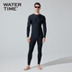 WATERTIME/Shui Chuan Men's Swimsuit Swimsuit One-piece Wetsuit Beach Pants Anti-Embarrassing Swimsuit Black Silver XL
