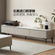 Genji en bois en pierre armoire à bois massif en bois massif moderne luxe de luxe salon domestique armoire de rangement 2,0m shuiyunsha rock dalle