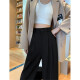 
Jianfang 2024 new women's pants summer thin women's pants look slim women's pants small Korean style loose 1047 brown color (small one) S 70-90Jin [Jin equals 0.5 kg]