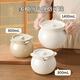 CAMTE lard jar ceramic high temperature resistant large capacity oil jar household kitchen salt jar seasoning jar seasoning jar chili oil jar big belly 800ml milk white free spoon
