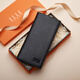ELLE HOMME French brand men's wallet long top layer cowhide multi-card wallet Chinese Valentine's Day gift for dad to give husband black [counter gift box] free print photos free print greeting cards/photos