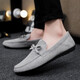 Xipai printemps et automne doudou chaussures masculin 2024 New Lazy Man's Lefu polyvalent chaussures décontractées chaussures toile de toile de grande taille pour hommes noirs (D753) 41