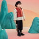 Balabala Boys' Suit Girls' Clothes Plus Velvet Winter Clothes National Style New Chinese New Year's Clothes Fake Two Pieces