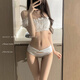 Universal Ice Silk Sexy Underwear for Women 2025 New Girl Hollow Design Solid Color Low Waist Briefs Pink 12% off for 5 pieces or more M