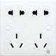 Bada socket switch two-three plug five-hole four-position electrical panel with light single and double control computer wall light and dark four-position single control switch