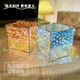 Li Hepian Douyin Rubik's Cube handmade diy flower sea tulip mirror night light material package to send to girlfriend and best friend for birthday. Pink mirror Rubik's Cube tulip material package 20 pieces. Full set of material package - including gift bag