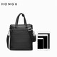 
Honggu men's vertical hand-held briefcase top layer cowhide bag one shoulder diagonal cross bag business bag birthday gift for boyfriend