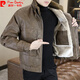 Pierre cardin winter youth leather jacket for men plus velvet thickened leather jacket handsome leather jacket fur one-piece jacket cold winter clothing Khaki 2XL (suitable for 135-150Jin [Jin equals 0.5 kg])