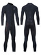 1.5/3MM one-piece wetsuit, warm sea swimsuit, paddleboard, windsurfing, motorboat rescue, cold-proof wetsuit, 1.5MM black men's hands and feet, no zipper, knee wear-resistant, L