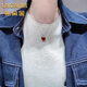 Ji Ge 18K gold love pendant au750 color gold rose gold gold pendant clavicle gift for girlfriend and wife 18K gold color (single pendant)