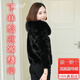 SOEM 2025新款海宁貂皮大衣女真貂短款修身皮草外套女狐狸毛领拼貂 黑色 3XL 125-135