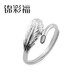 Jincaifu pt950 platinum ring feather ring live ring simple women's tail ring platinum wedding ring feather live ring about 4g