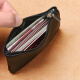 2. Münzbrieftasche für Frauen Mini Reißverschluss Coin Bag Student 2024 Neues ultradünne tragbare Brieftasche Einfache Kartenbeutel Schwarz