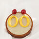 Delijia children's retro Hong Kong style exaggerated temperament girl personality contrasting color geometric earrings earrings mosquito coil ear clips without ear piercing [1049] contrasting color elliptical ear needle