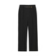 Langzi French Retro Wilderness Maillard Straight Slim Pants Winter New Fashionable and Chic Suit Pants Women Black S