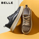 Belle men's shoes thick sole heightening retro white shoes 25 autumn new sports and leisure sneakers A2259CM5 black single 41