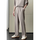 Fearless Forward (GQWWQX) summer ice silk suit men's fashionable casual shirt straight pants two-piece set handsome and versatile K683 black L