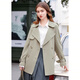 Betu women's spring new style windbreaker British style mid-length windbreaker that covers the flesh and looks slimming for women 2401T48 light khaki green M
