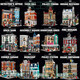 
Muwangxing compatible with Lego Museum Street View Building Block Series City Police Station Building Corner Boutique Hotel Club Pin Lord of the Rings Valley 6167 Grains