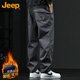 JEEP Casual Pants Men's Autumn and Winter Straight Pants Men's Loose Trendy Overalls Men's Pants Dark Gray XL