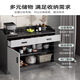 Yijiamu light luxury dining side cabinet cupboard living room wall storage cabinet multi-function storage cabinet modern simple tea cabinet wine cabinet [classic two doors and two draws] 80*38*80CM self-assembled