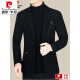 Pier Cardin's new wool casual suit men's middle-aged young luxury wool suit jacket men's slim spring and autumn suit jacket men's burgundy L 175 (120-138Jin [Jin equals 0.5 kg])