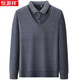 Hengyuanxiang Dads Pullover plus Samt verdickte mittlere und ältere Herren-Großvater Herbst und Winter warme Hemdkragen gefälschte zweiteilige Basishemd Hyx-9928 Dunkelgrün plus Samt 185/3xl [161-175jin [Jin gleich 0,5 kg]]