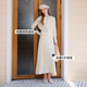 Xiangying French knitted suit for women 2025 winter new casual round neck sweater skirt with wool two-piece set Lubai M