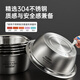 Cui Dahuang 304 stainless steel basin sieve 2-piece set, enlarged vegetable basin and basin, seasoning, marinated meat basin, rice sieve, 32cm 2 pieces