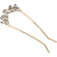 Zuoou rhinestone hairpin U-shaped clover ball head hair artifact hairpin hairpin women's large hairpin U-shaped hairpin gold exquisite clover style