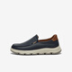 Bata Loafers Men's 2025 Spring Casual Casual Breatable Cow Wide Grueso Pedal de un pie G6850am5 Azul oscuro 42
