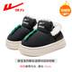 Pull back children's shoes children's cotton slippers 2025 winter new style girls' baby plus velvet slippers indoor home boys' cotton slippers trendy WST-0330 dark gray 28 -29 inner length 18.0cm